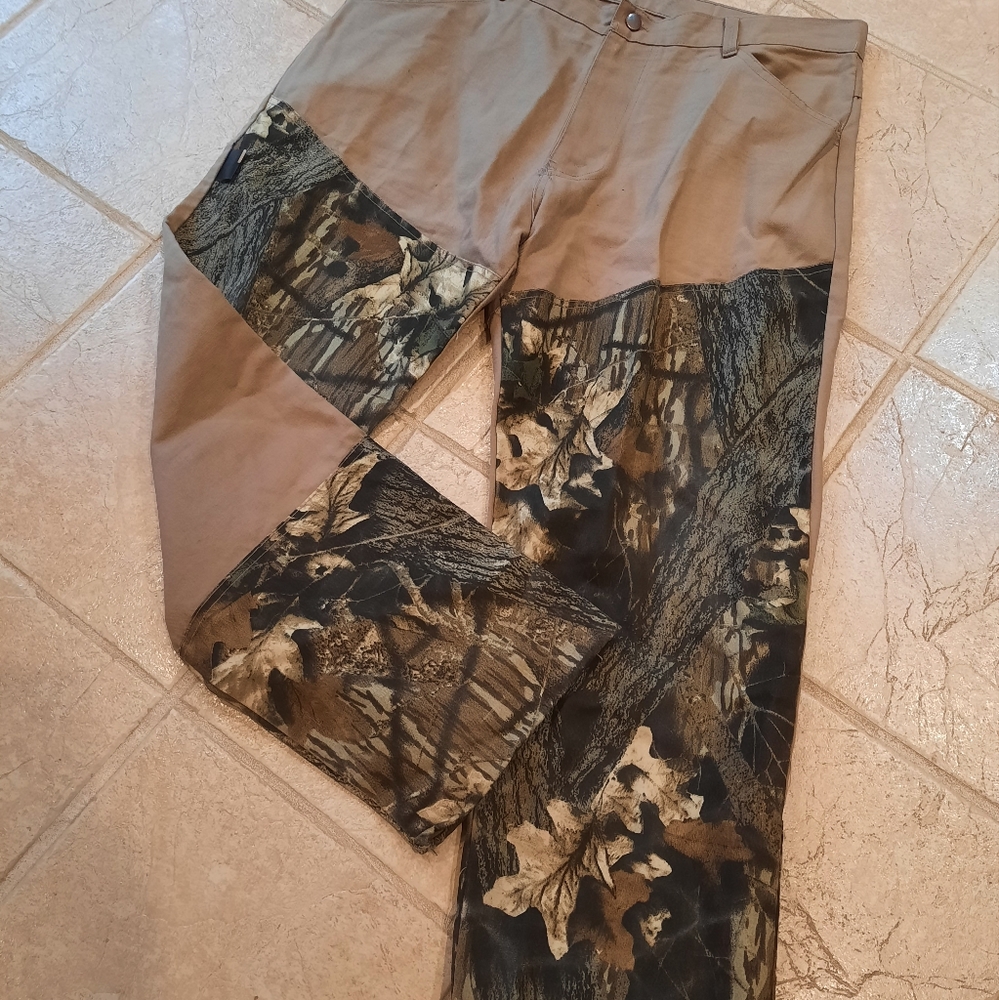 New vtg hunting pants 38/33 khaki duck & camo Rattlers